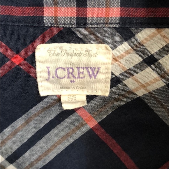 J. Crew Navy, Pink, and White Button Up - Picture 2 of 3